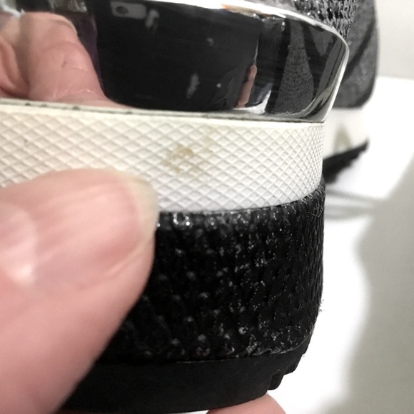 NWOT La Strada silver glitter sneakers runners - Picture 13 of 13